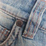 Brunello Cucinelli Boyish Fit Low Slung Tapered Jeans Faded Blue Size US 4