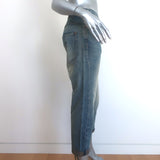 Brunello Cucinelli Boyish Fit Low Slung Tapered Jeans Faded Blue Size US 4