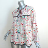 Zadig & Voltaire Top Tangara Psyche White/Multi Printed Crepe Size Extra Small