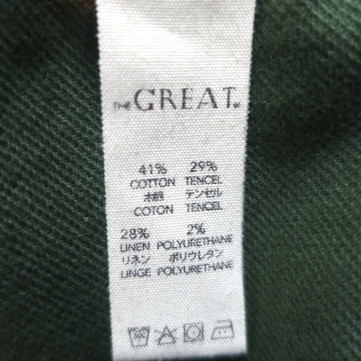 THE GREAT Frayed Army Jacket Dark Olive Size 1