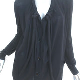 Maison Margiela Drawstring Draped Neck Cardigan Black Size Medium
