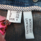 Brunello Cucinelli Boyish Fit Low Slung Tapered Jeans Faded Blue Size US 4