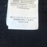 Gucci Bee-Embroidered Cardigan Navy Wool Ribbed Knit Size Small V-Neck Sweater