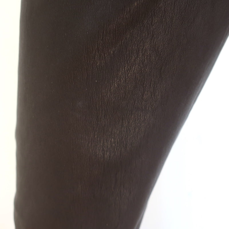 SPRWMN Leather Drawstring Joggers Dark Brown Size Extra Small