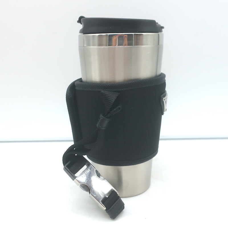 Prada Re-Nylon &amp; Stainless Steel Travel Mug Set Black/Silver 450ml NEW