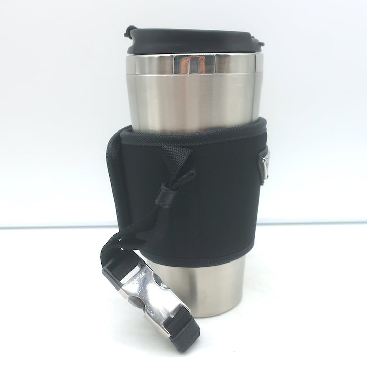Prada Re-Nylon &amp; Stainless Steel Travel Mug Set Black/Silver 450ml NEW