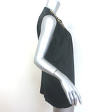Givenchy Jeweled Satin Blouse Black Silk Size 40 Sleeveless Top