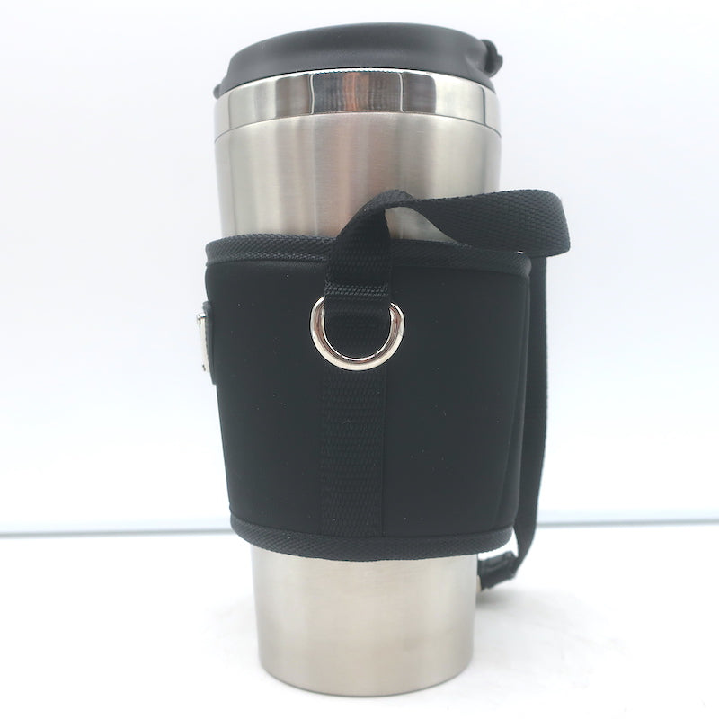 Prada Re-Nylon &amp; Stainless Steel Travel Mug Set Black/Silver 450ml NEW
