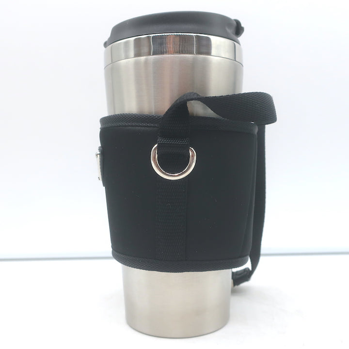 Prada Re-Nylon &amp; Stainless Steel Travel Mug Set Black/Silver 450ml NEW