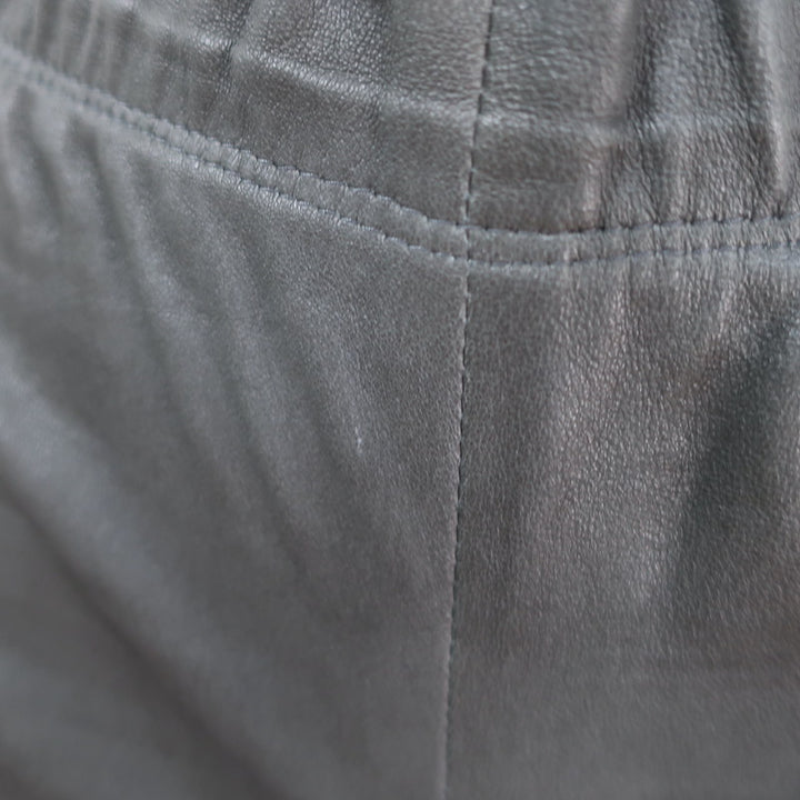 Brunello Cucinelli Stretch Leather Leggings Gray Size US 6