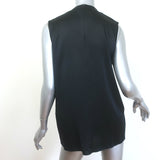 Givenchy Jeweled Satin Blouse Black Silk Size 40 Sleeveless Top