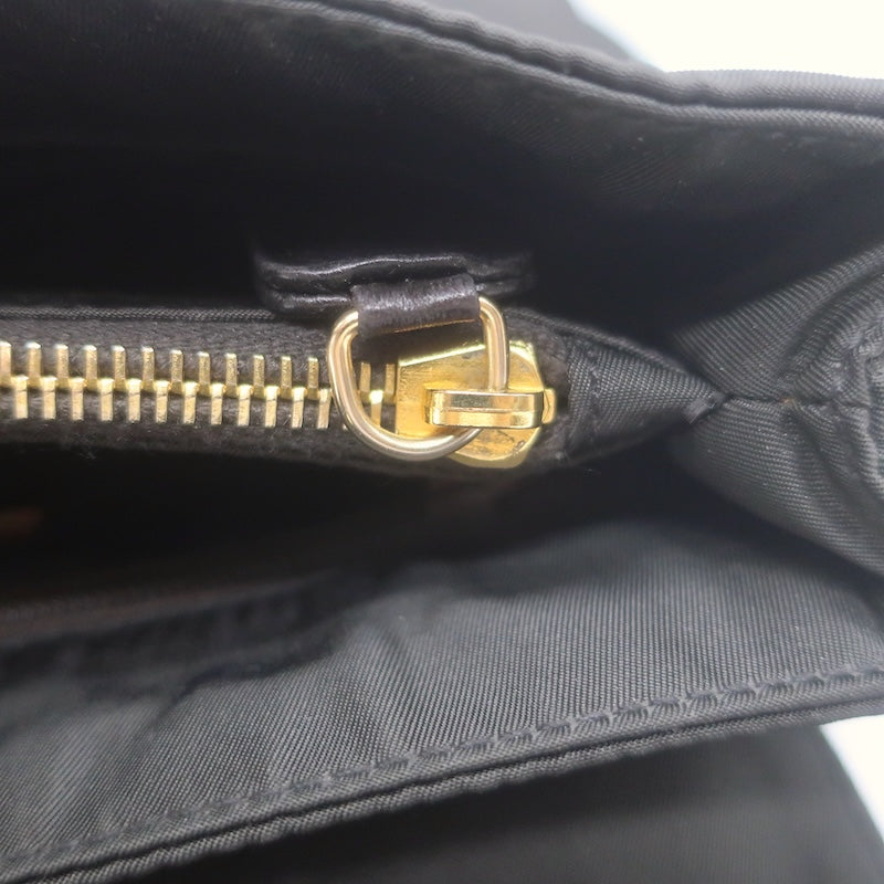 Prada Tessuto Nylon Catena Chain-Strap Flap Crossbody Bag Very Dark Brown