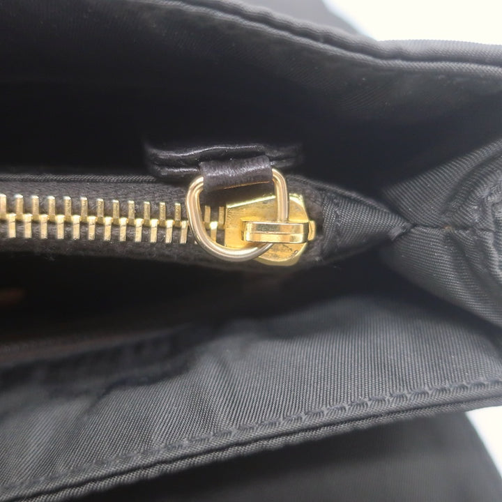 Prada Tessuto Nylon Catena Chain-Strap Flap Crossbody Bag Very Dark Brown