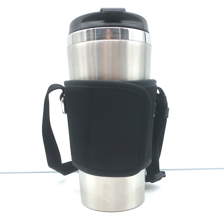 Prada Re-Nylon &amp; Stainless Steel Travel Mug Set Black/Silver 450ml NEW