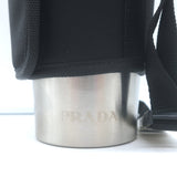 Prada Re-Nylon & Stainless Steel Travel Mug Set Black/Silver 450ml NEW