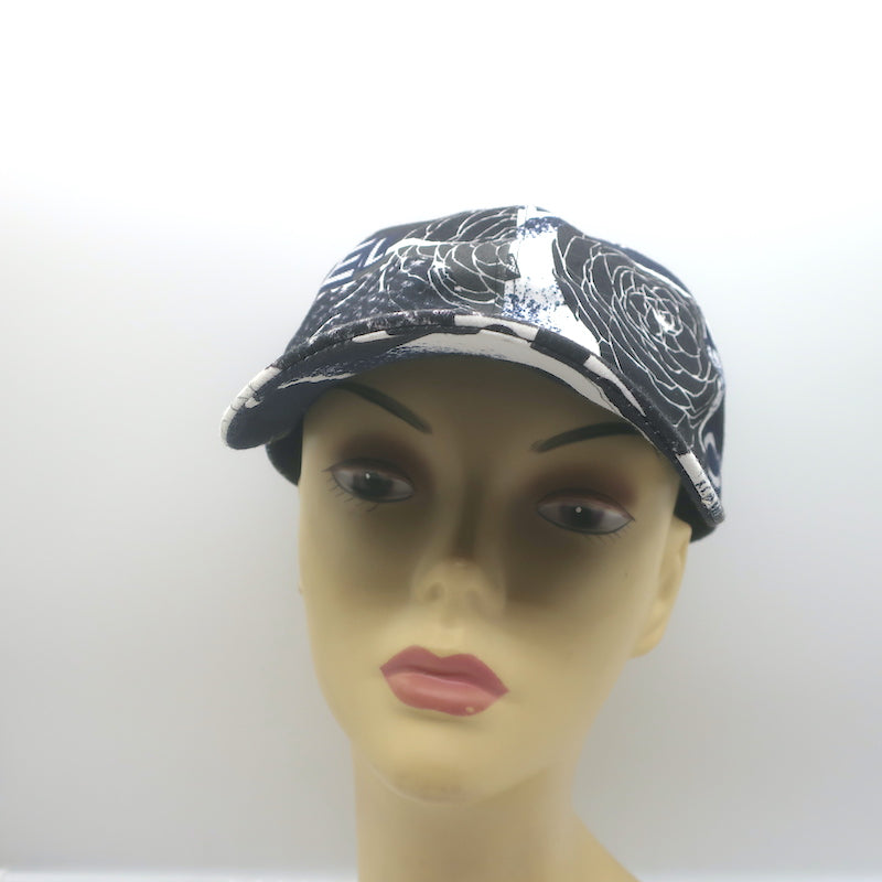 Chanel Coco Print Baseball Cap Black Cotton One Size
