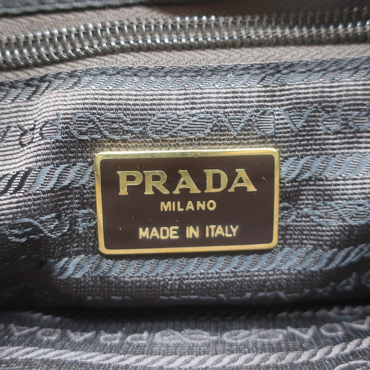 Prada Tessuto Nylon Catena Chain-Strap Flap Crossbody Bag Very Dark Brown
