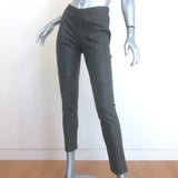 Brunello Cucinelli Stretch Leather Leggings Gray Size US 6