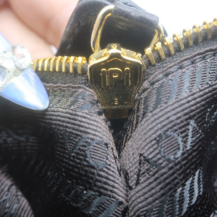 Prada Tessuto Nylon Catena Chain-Strap Flap Crossbody Bag Very Dark Brown