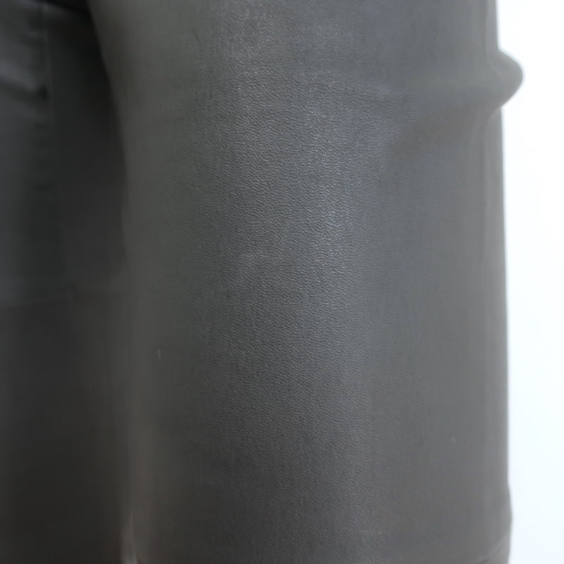 Brunello Cucinelli Stretch Leather Leggings Gray Size US 6