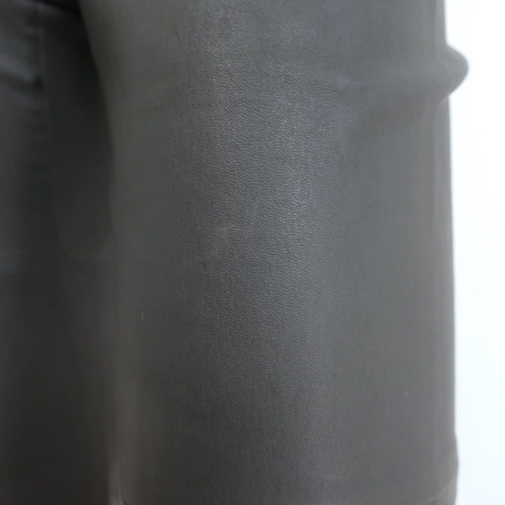 Brunello Cucinelli Stretch Leather Leggings Gray Size US 6
