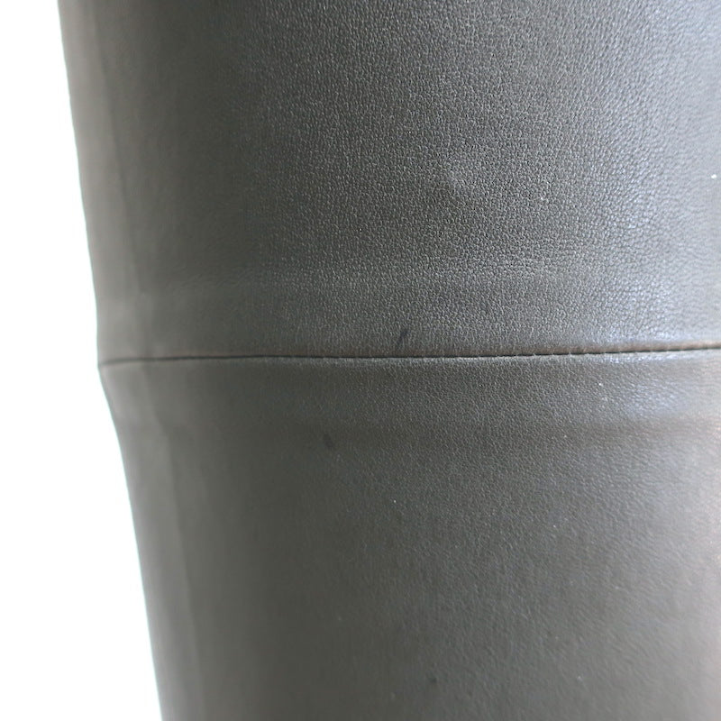 Brunello Cucinelli Stretch Leather Leggings Gray Size US 6