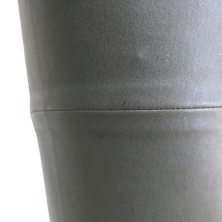 Brunello Cucinelli Stretch Leather Leggings Gray Size US 6