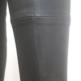 Brunello Cucinelli Stretch Leather Leggings Gray Size US 6