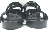 Chanel 16C Sequin Slingback Sandals Black Size 38.5