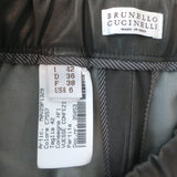 Brunello Cucinelli Stretch Leather Leggings Gray Size US 6