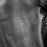 Vince Leather Zip-Up Biker Jacket Black Size Medium