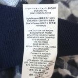 Tory Burch Jacquard Knit Mock Neck Top Navy/Light Gray Size Medium