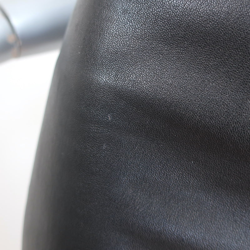 The Row Ellerton Stretch Leather Leggings Black Size Medium