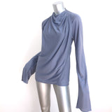 Lemaire Cowl Neck Top Lilac Jersey Size Medium Long Sleeve Blouse