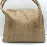 Henry Beguelin Ostrich Small Fringe Flap Bag Olive