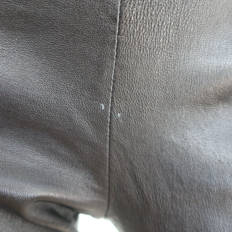 The Row Ellerton Stretch Leather Leggings Black Size Medium