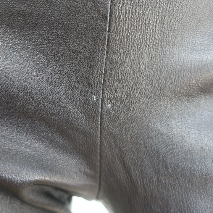 The Row Ellerton Stretch Leather Leggings Black Size Medium