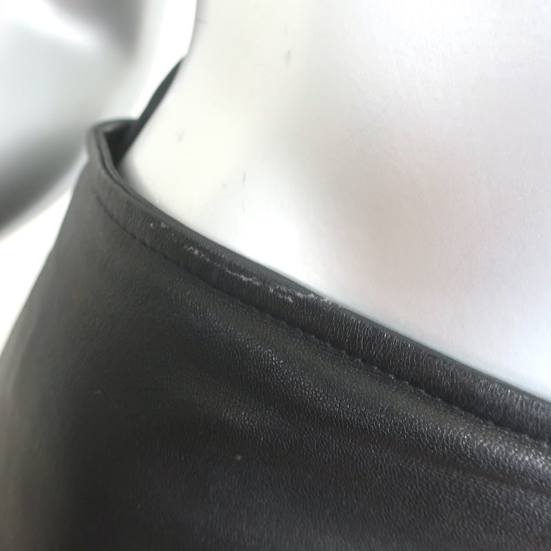 The Row Ellerton Stretch Leather Leggings Black Size Medium