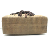 Henry Beguelin Ostrich Small Fringe Flap Bag Olive