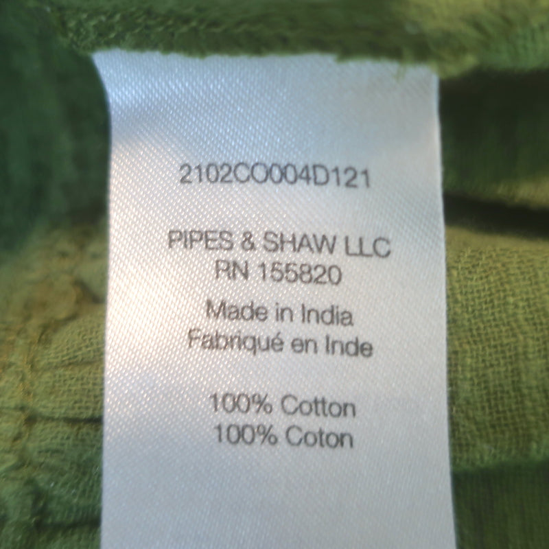 Veronica Beard Cox Sleeveless Smocked Mini Dress Green Cotton Gauze Size Medium