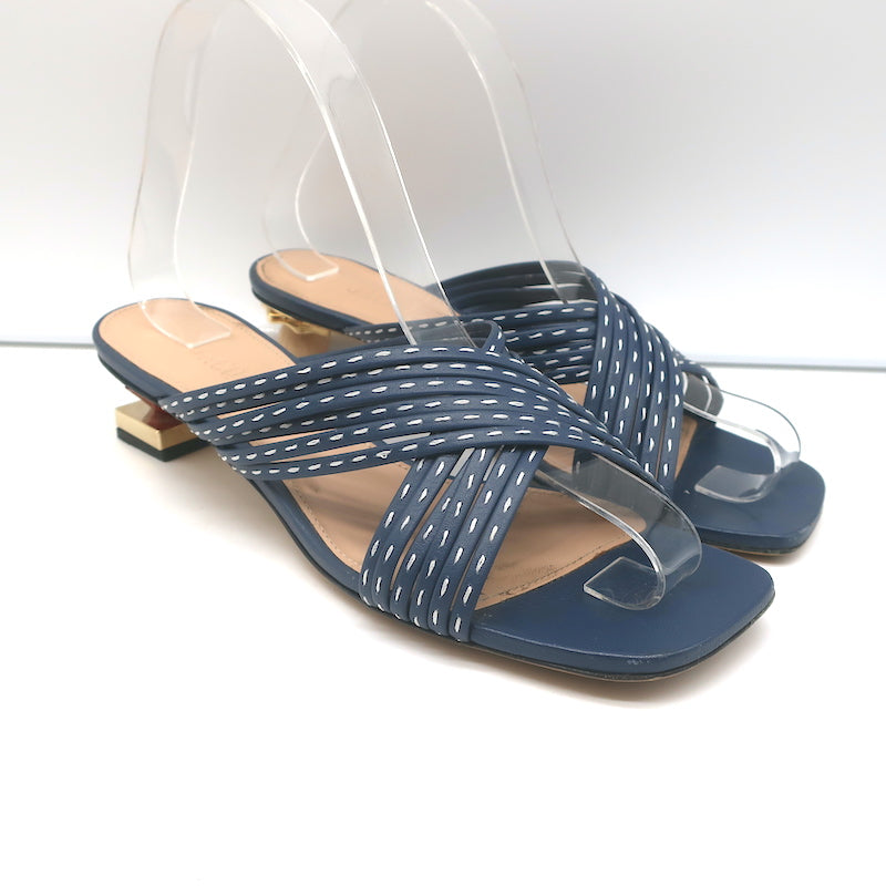Women's Louis Vuitton Brown Monogram Sandals Heels Shoes Sz 37,5