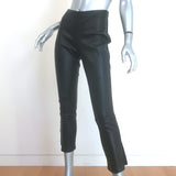 The Row Ellerton Stretch Leather Leggings Black Size Medium