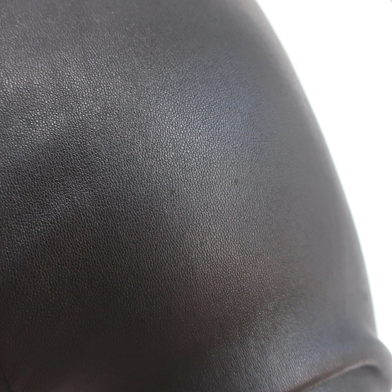 The Row Ellerton Stretch Leather Leggings Black Size Medium