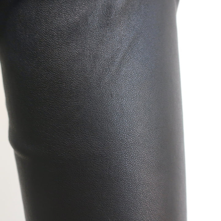 The Row Ellerton Stretch Leather Leggings Black Size Medium