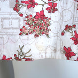 Tory Burch A-Line Tank Dress Cream/Red Floral Print Stretch Cotton Size 8