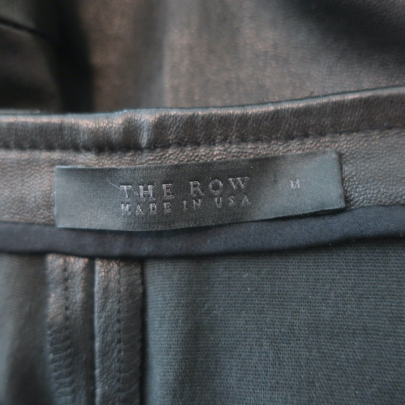 The Row Ellerton Stretch Leather Leggings Black Size Medium