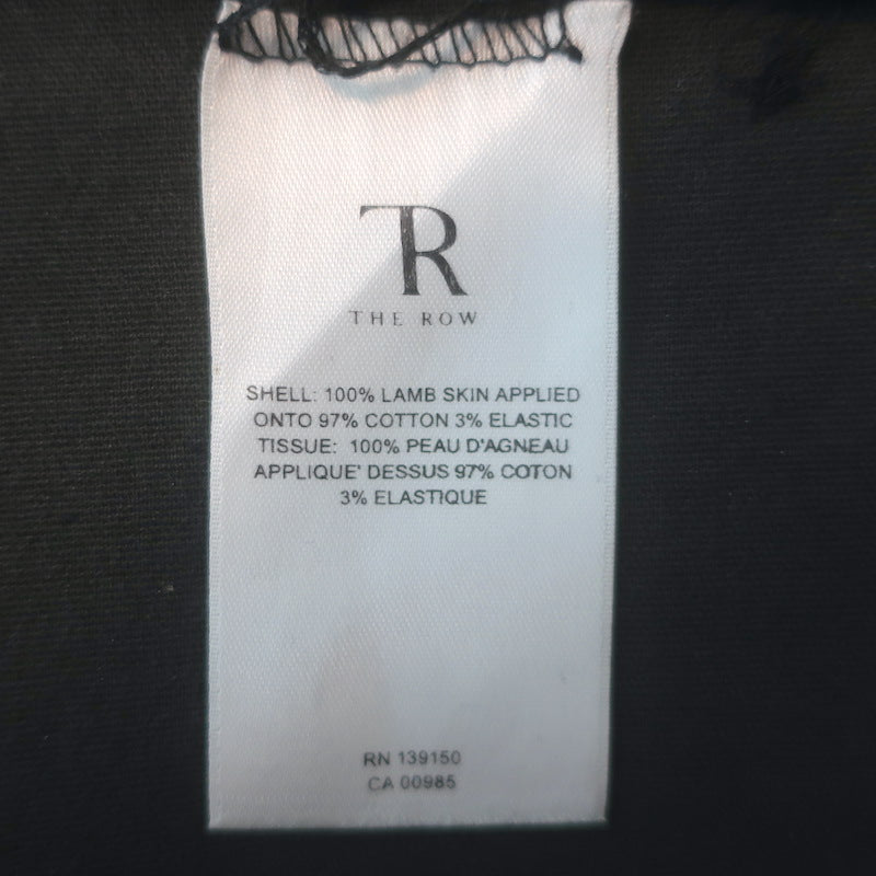The Row Ellerton Stretch Leather Leggings Black Size Medium