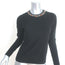 Ralph Lauren Collection Jewel-Neck Sweater Black Stretch Cashmere Size Medium