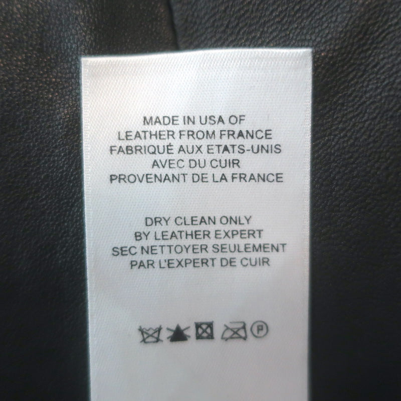 The Row Ellerton Stretch Leather Leggings Black Size Medium