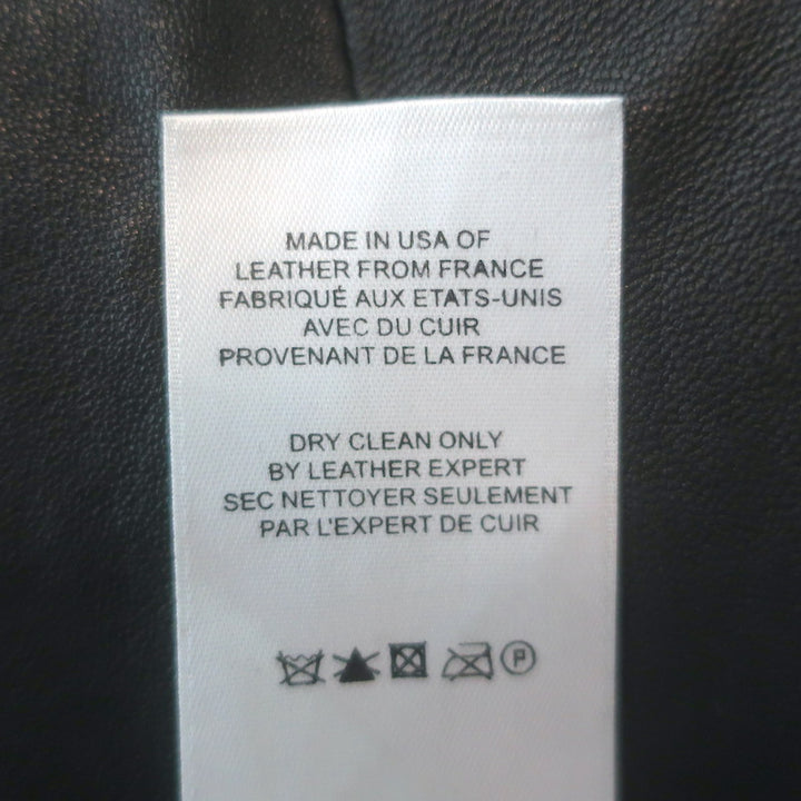 The Row Ellerton Stretch Leather Leggings Black Size Medium